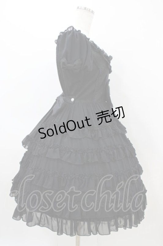 画像3: Angelic Pretty / ジョーゼットフリルシンフォニーワンピース Free ブラック H-26-03-07-1018-AP-OP-NS-ZH (3)