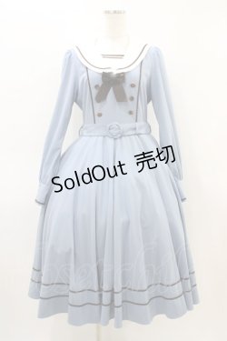 画像1: Innocent World / アビーワンピース M スモーキーブルー×ショコラ H-26-03-07-1019-IW-OP-NS-ZH