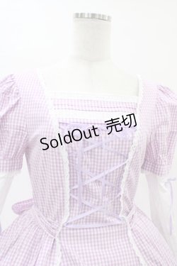 画像6: Angelic Pretty / ギンガム立ち襟ワンピース Free ラベンダー H-26-03-07-1020-AP-OP-NS-ZH