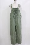 画像1: Jane Marple / ツイルタイプライターオーバーオール  ライトモスグリーン H-26-03-07-054-JM-PA-KB-ZH (1)