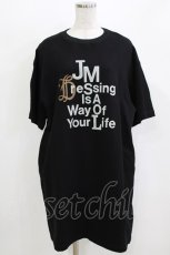 画像1: Jane Marple Dans Le Salon / Message logo jersey dress  ブラック H-26-03-07-059-JM-OP-KB-ZH (1)