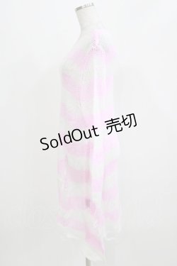 画像2: KILL STAR / Marshmallow Knit Sweater S ピンク×白 H-26-03-07-062-SL-TO-AK-ZH