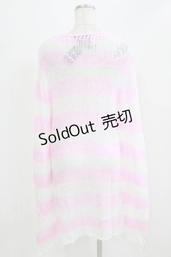画像3: KILL STAR / Marshmallow Knit Sweater S ピンク×白 H-26-03-07-062-SL-TO-AK-ZH