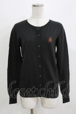 画像1: Jane Marple / リボンとAngelエンブレムのカーディガン  ダークグリーン H-26-03-07-066-JM-TO-KB-ZH