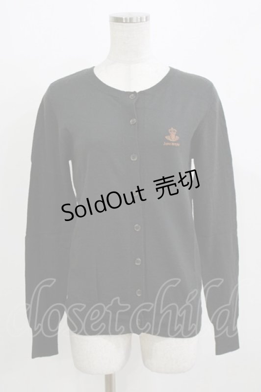 画像1: Jane Marple / リボンとAngelエンブレムのカーディガン  ダークグリーン H-26-03-07-066-JM-TO-KB-ZH (1)