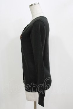 画像2: Jane Marple / リボンとAngelエンブレムのカーディガン  ダークグリーン H-26-03-07-066-JM-TO-KB-ZH