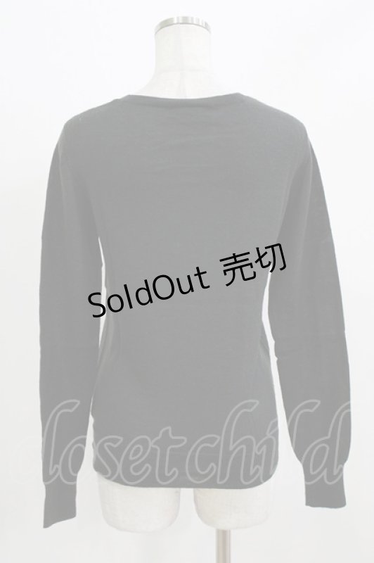 画像3: Jane Marple / リボンとAngelエンブレムのカーディガン  ダークグリーン H-26-03-07-066-JM-TO-KB-ZH (3)