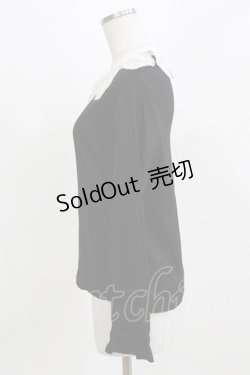 画像2: Jane Marple / Doily lace collar pullover M ブラック H-26-03-07-067-JM-TO-AK-ZH