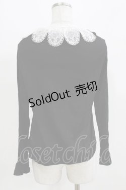 画像3: Jane Marple / Doily lace collar pullover M ブラック H-26-03-07-067-JM-TO-AK-ZH