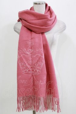 画像1: Jane Marple / クラウンエンブロイダリーのストール  ピンク H-26-03-07-073-JM-ZA-KB-ZH
