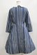 画像3: Jane Marple / Ribbon stripe jacquardのパブリックドレス  ブルーグレー H-26-03-07-001-JM-OP-KB-ZH (3)