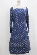 Jane Marple / Tumbling Diceのグースカラードレス  紺 H-26-03-07-008-JM-OP-KB-ZH