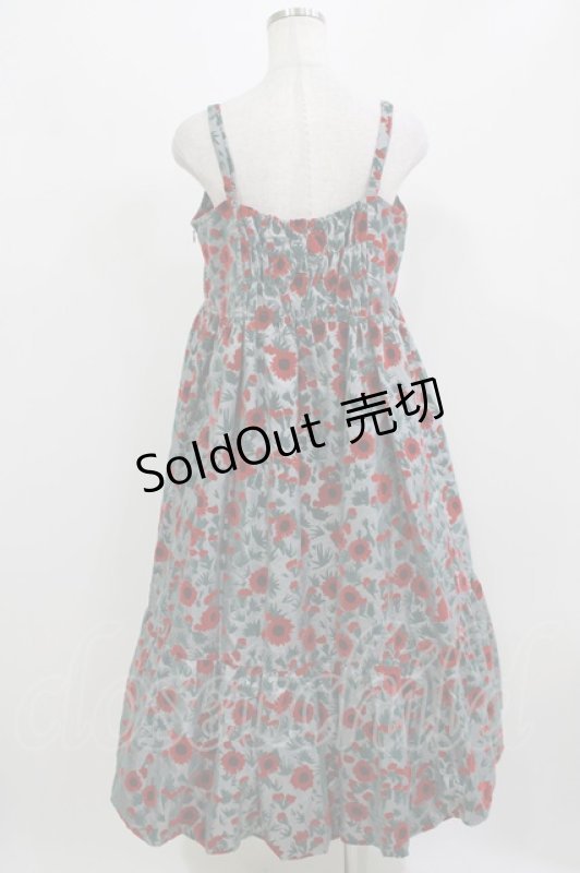 画像3: Jane Marple Dans Le Salon / Winter daisy strap dress  グレー H-26-03-07-012-JM-OP-KB-ZH (3)