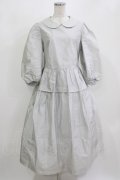 Jane Marple / クラッシュタフタ ラウンドカラードレス M シルバーグレー H-26-03-07-014-JM-OP-KB-ZH