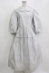 画像1: Jane Marple / クラッシュタフタ ラウンドカラードレス M シルバーグレー H-26-03-07-014-JM-OP-KB-ZH (1)