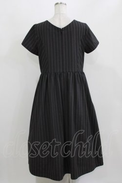 画像3: Jane Marple / British stripeタブリエドレス M チャコールグレー H-26-03-07-015-JM-OP-AK-ZH
