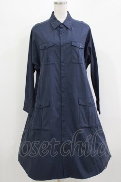 画像1: Jane Marple Dans Le Salon / ドルマンシャツワンピース  ネイビー H-26-03-07-002-JM-OP-KB-ZH