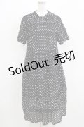 Jane Marple Dans Le Salon / Polka dots shirring dress M ブラック H-26-03-07-016-JM-OP-AK-ZH