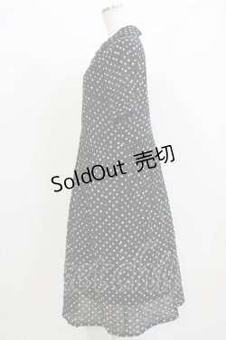 画像2: Jane Marple Dans Le Salon / Polka dots shirring dress M ブラック H-26-03-07-016-JM-OP-AK-ZH