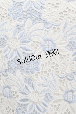 画像4: Jane Marple Dans Le Salon / グログランレースドレス  ブルーグレイ H-26-03-07-017-JM-OP-KB-ZH