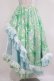 画像1: Qutie Frash / 和柄ロングスカート  ミントグリーン H-26-03-07-021-QU-SK-KB-ZH (1)