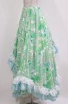 画像2: Qutie Frash / 和柄ロングスカート  ミントグリーン H-26-03-07-021-QU-SK-KB-ZH (2)