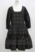 Jane Marple / Memory Shadow Checkレイヤードドレス  ブラックチェック H-26-03-07-024-JM-OP-KB-ZH