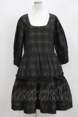 画像1: Jane Marple / Memory Shadow Checkレイヤードドレス  ブラックチェック H-26-03-07-024-JM-OP-KB-ZH (1)