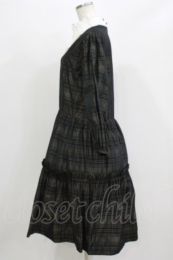 画像2: Jane Marple / Memory Shadow Checkレイヤードドレス  ブラックチェック H-26-03-07-024-JM-OP-KB-ZH