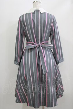 画像3: Jane Marple / Ribbon stripe jacquardのパブリックドレス  グレー H-26-03-07-025-JM-OP-KB-ZH