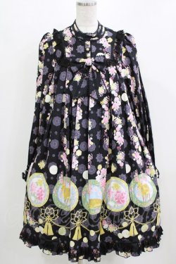 画像1: metamorphose / 花鹿の万華鏡 Aラインワンピース サイズ1 黒檀（Black） H-26-03-08-004-ME-OP-NS-ZH