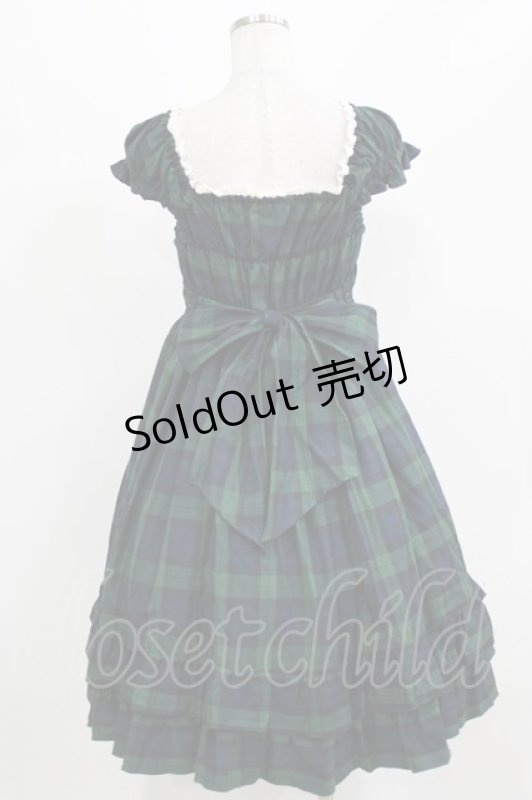 画像3: BABY,THE STARS SHINE BRIGHT / タータンチェックミニ袖ジャンパースカート&カチューシャセット Free ネイビー H-26-03-08-027-BA-OP-NS-ZH (3)