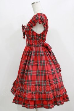 画像2: BABY,THE STARS SHINE BRIGHT / タータンチェックミニ袖ジャンパースカート&カチューシャセット Free エンジ H-26-03-08-028-BA-OP-NS-ZH