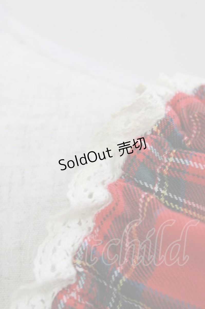 画像5: BABY,THE STARS SHINE BRIGHT / タータンチェックミニ袖ジャンパースカート&カチューシャセット Free エンジ H-26-03-08-028-BA-OP-NS-ZH (5)