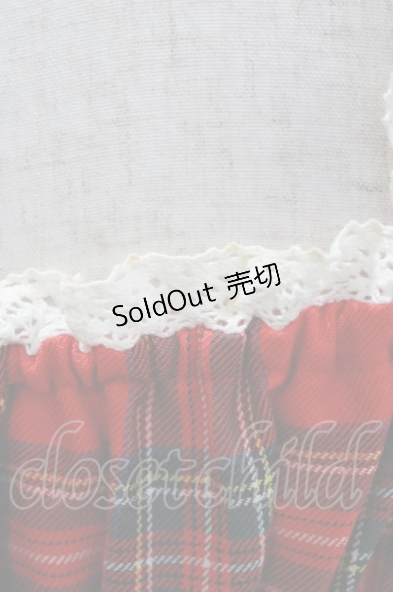 画像6: BABY,THE STARS SHINE BRIGHT / タータンチェックミニ袖ジャンパースカート&カチューシャセット Free エンジ H-26-03-08-028-BA-OP-NS-ZH (6)