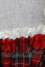 画像6: BABY,THE STARS SHINE BRIGHT / タータンチェックミニ袖ジャンパースカート&カチューシャセット Free エンジ H-26-03-08-028-BA-OP-NS-ZH (6)