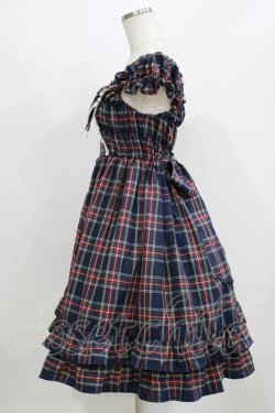 画像2: BABY,THE STARS SHINE BRIGHT / タータンチェックカチューシャ&リボンミニ袖ジャンパースカートセット Free ネイビー H-26-03-08-029-BA-OP-NS-ZH