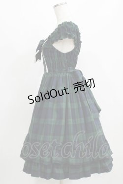 画像2: BABY,THE STARS SHINE BRIGHT / タータンチェックミニ袖ジャンパースカート&カチューシャセット Free ネイビー H-26-03-08-030-BA-OP-NS-ZH