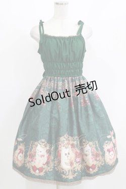 画像1: Enchantlic Enchantilly / クイーンキャット〜トランプの国〜ジャンパースカート Free グリーン H-26-03-08-031-LO-OP-NS-ZH