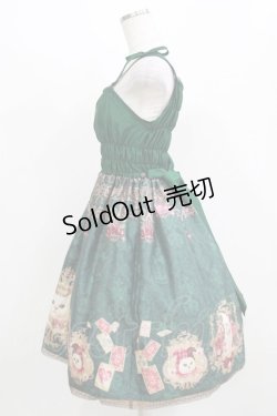 画像2: Enchantlic Enchantilly / クイーンキャット〜トランプの国〜ジャンパースカート Free グリーン H-26-03-08-031-LO-OP-NS-ZH