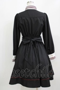 画像3: Amavel / 衿配色ストライプクラシカルワンピース Free ブラック H-26-03-08-044-CA-OP-NS-ZH