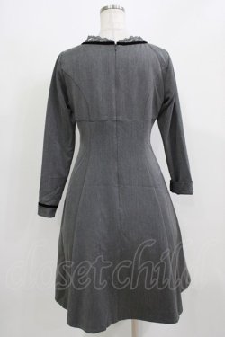 画像3: Fi.n.t / ハイウエスト切替ベロアリボン使いワンピース Free GRAY H-26-03-08-045-CA-OP-NS-ZH