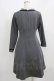 画像3: Fi.n.t / ハイウエスト切替ベロアリボン使いワンピース Free GRAY H-26-03-08-045-CA-OP-NS-ZH (3)
