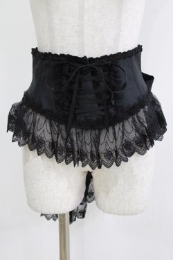 画像1: Enchantlic Enchantilly / ローズレースリボンコルセット Free ブラック H-26-03-08-055-LO-SK-NS-ZH
