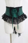 画像1: Enchantlic Enchantilly / ローズレースリボンコルセット Free グリーン H-26-03-08-057-LO-SK-NS-ZH (1)
