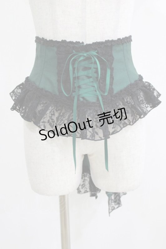 画像1: Enchantlic Enchantilly / ローズレースリボンコルセット Free グリーン H-26-03-08-057-LO-SK-NS-ZH (1)