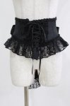 画像1: Enchantlic Enchantilly / ローズレースリボンコルセット Free ブラック H-26-03-08-059-LO-SK-NS-ZH (1)