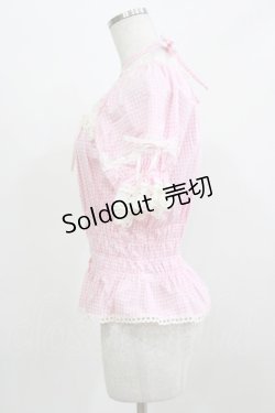 画像2: BABY,THE STARS SHINE BRIGHT / ギンガムチェックウエストシャーリングブラウス Free ピンク H-26-03-08-066-BA-BL-NS-ZH