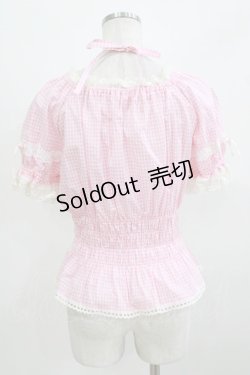 画像3: BABY,THE STARS SHINE BRIGHT / ギンガムチェックウエストシャーリングブラウス Free ピンク H-26-03-08-066-BA-BL-NS-ZH