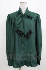 画像1: Enchantlic Enchantilly / ノーブルリボンタイブラウス Free グリーン H-26-03-08-068-LO-BL-NS-ZH (1)